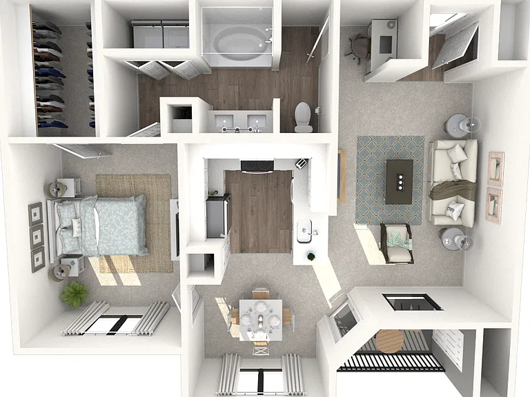 1x1 A4 floor plan Konrad