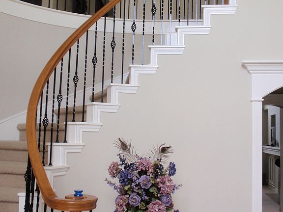 Entry shows front staircase