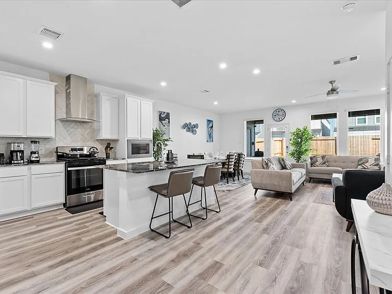 Open plan Kitchen, sitting and dining area