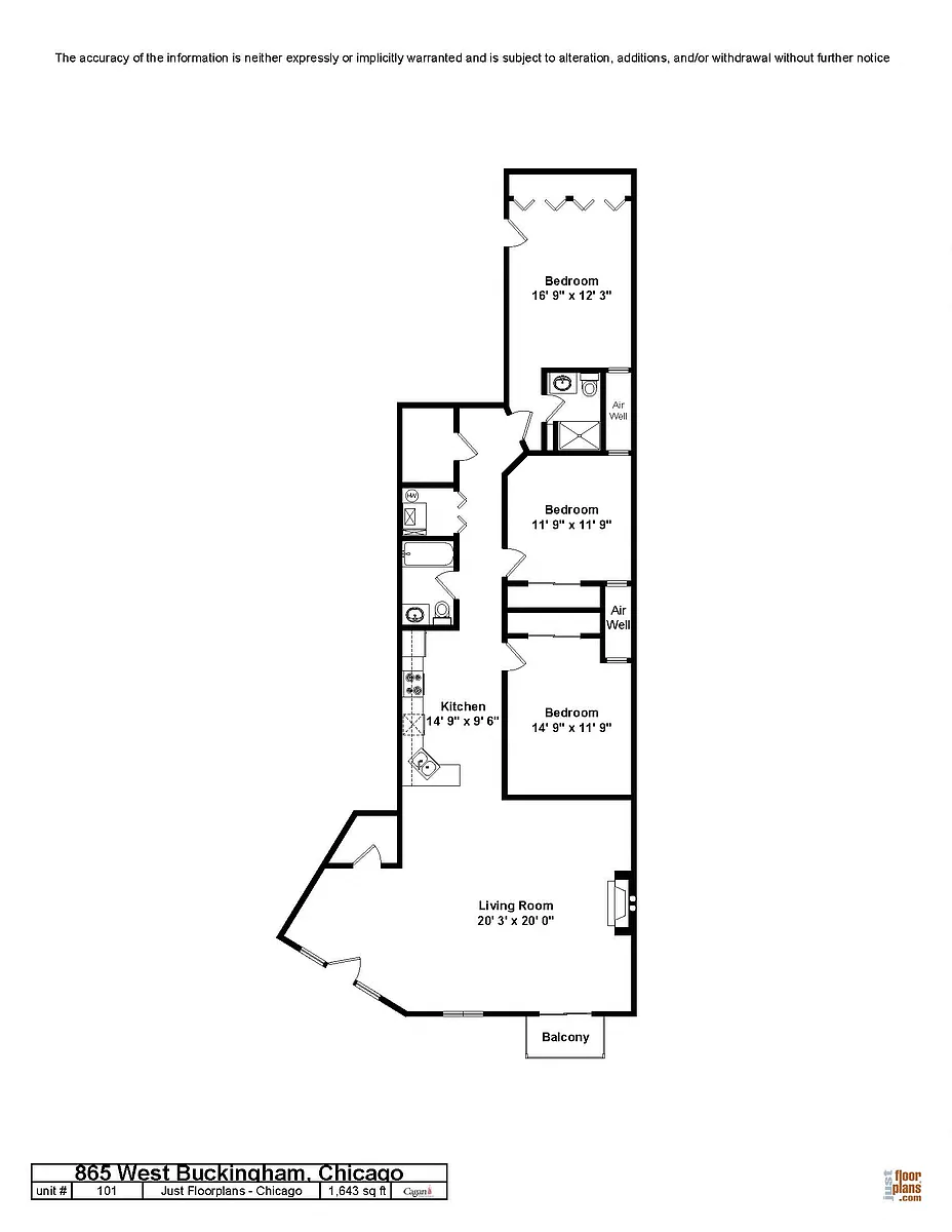 Floor plan Three Bedroom