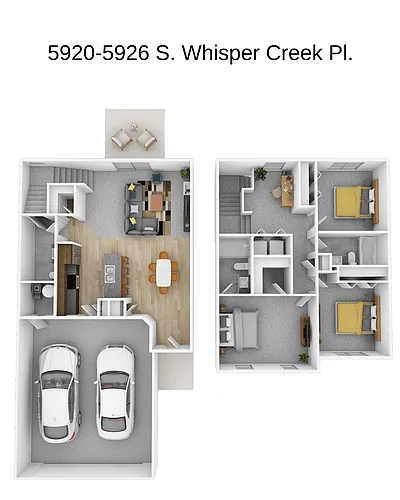 Floor plan Whisper Creek- 3 Bedroom 2.5 Bathroom
