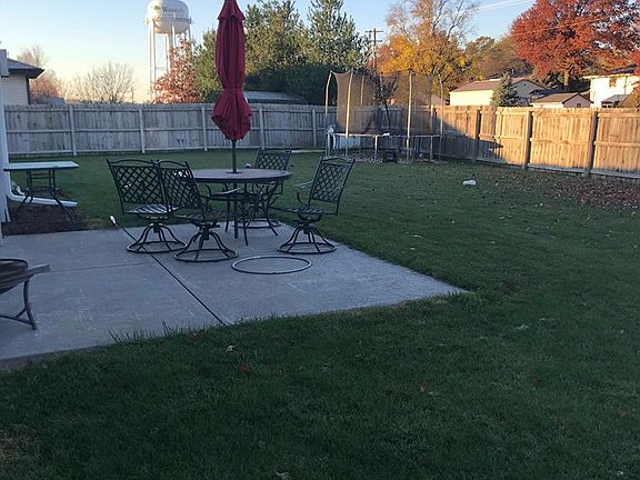 Fenced in backyard
