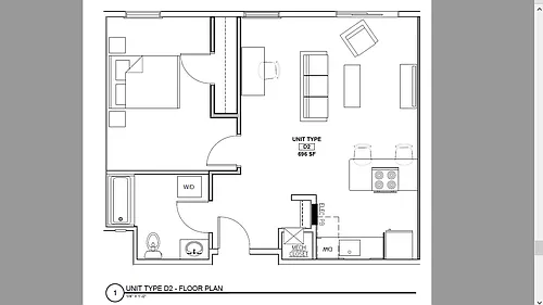Floor plan 1 Bedroom