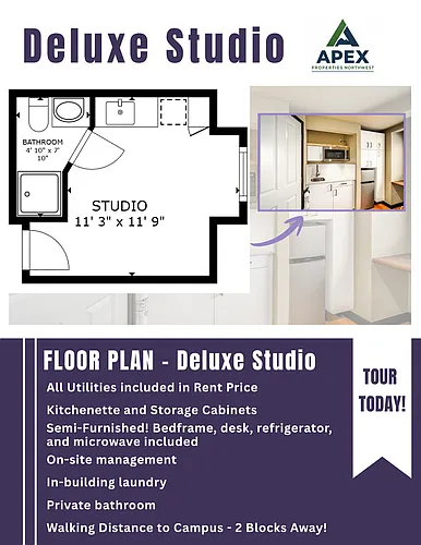Floor plan Deluxe Studio