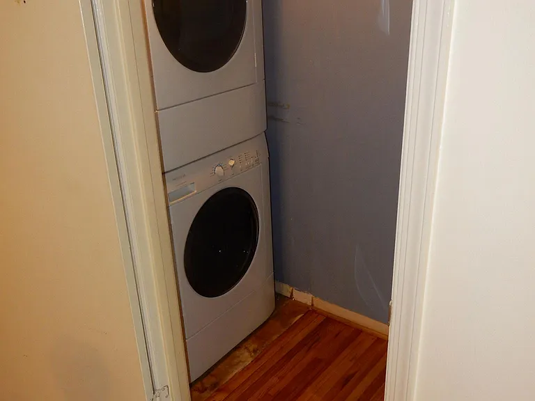 full sized washer-dryer in main level closet.