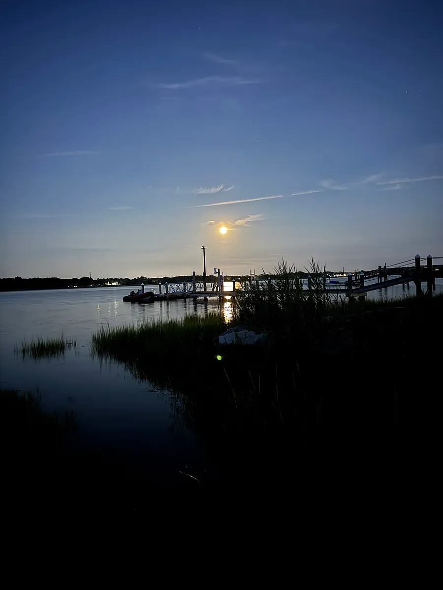 Photo 2 of 20 - 21 Wallis Ave #1 - Barrington, RI Saltwater River down the road from apartment night. - 21 Wallis Ave #1