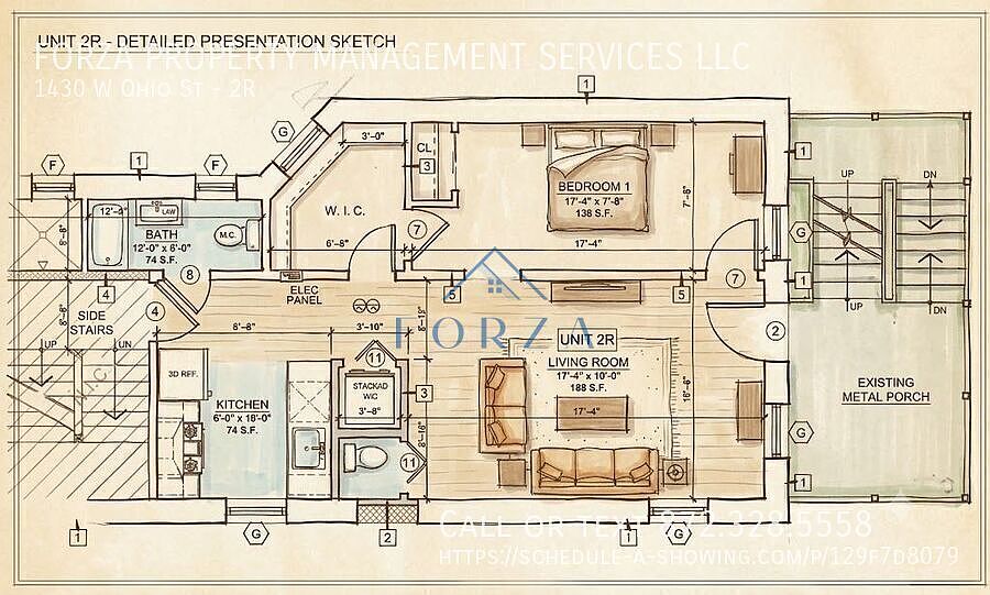 1st image of 1430 W Ohio St APT 2R