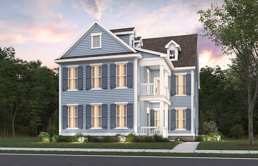 Ravenwood Exterior 3 new construction home with dual front porches - Model Representation