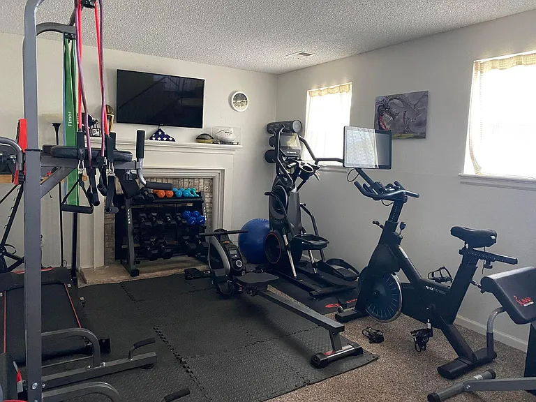 Lower living room / home gym