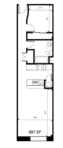 Floor plan 1 Bedroom