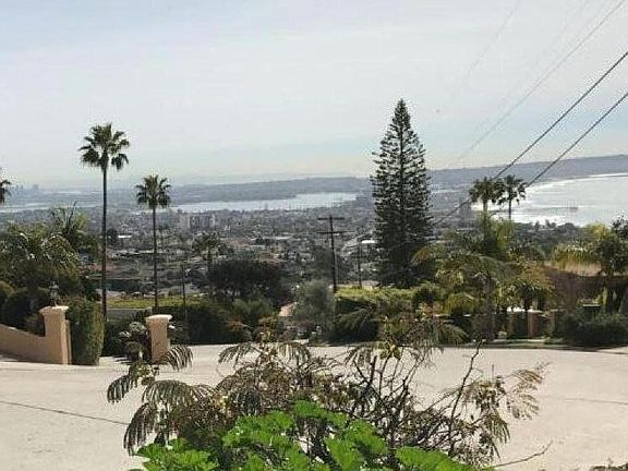 City and ocean view from house