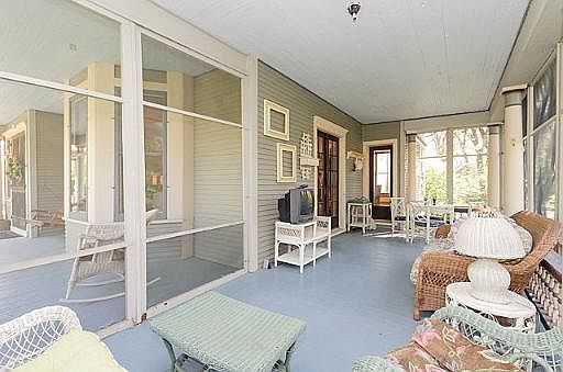 Screened porch family area