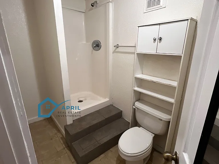Bathroom with stand up shower