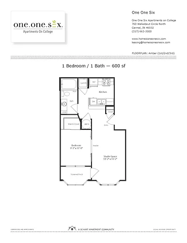 Floor plan Amber (S3 Studio-One) 1.1
