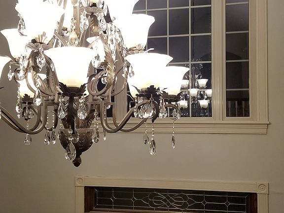 Entry chandelier detail