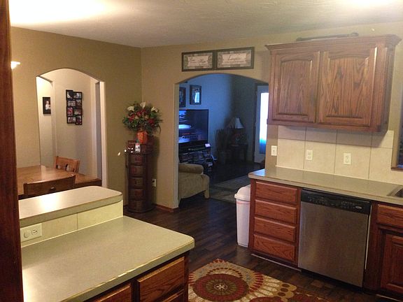 Kitchen into living room