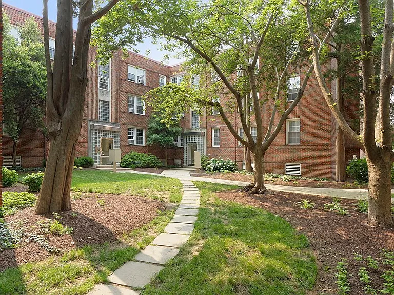 Courtyard with green space