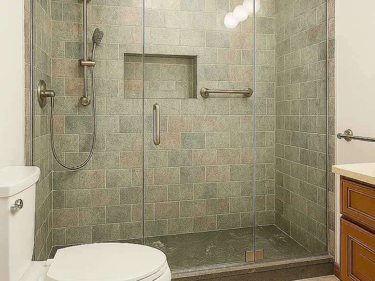 New walk in shower