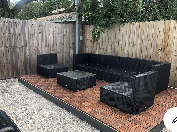 Back yard sitting area