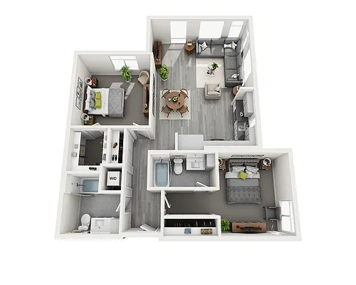 Floor plan Two Bedroom B2G-CL2