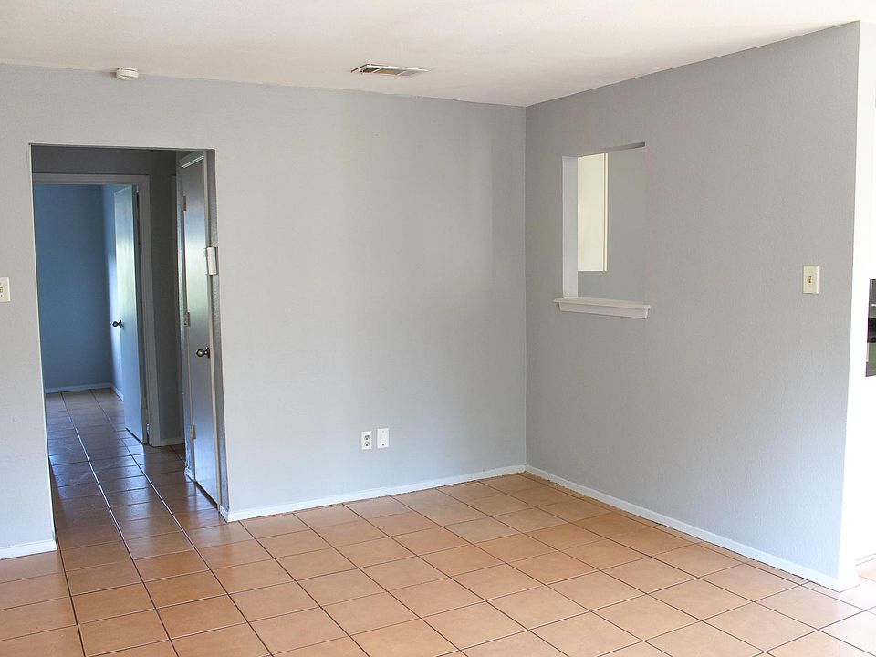 Living area with kitchen look through
