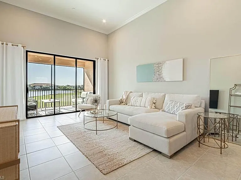 Living room with view from lanai.
