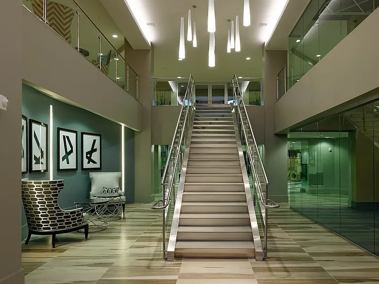 Lobby with staircase