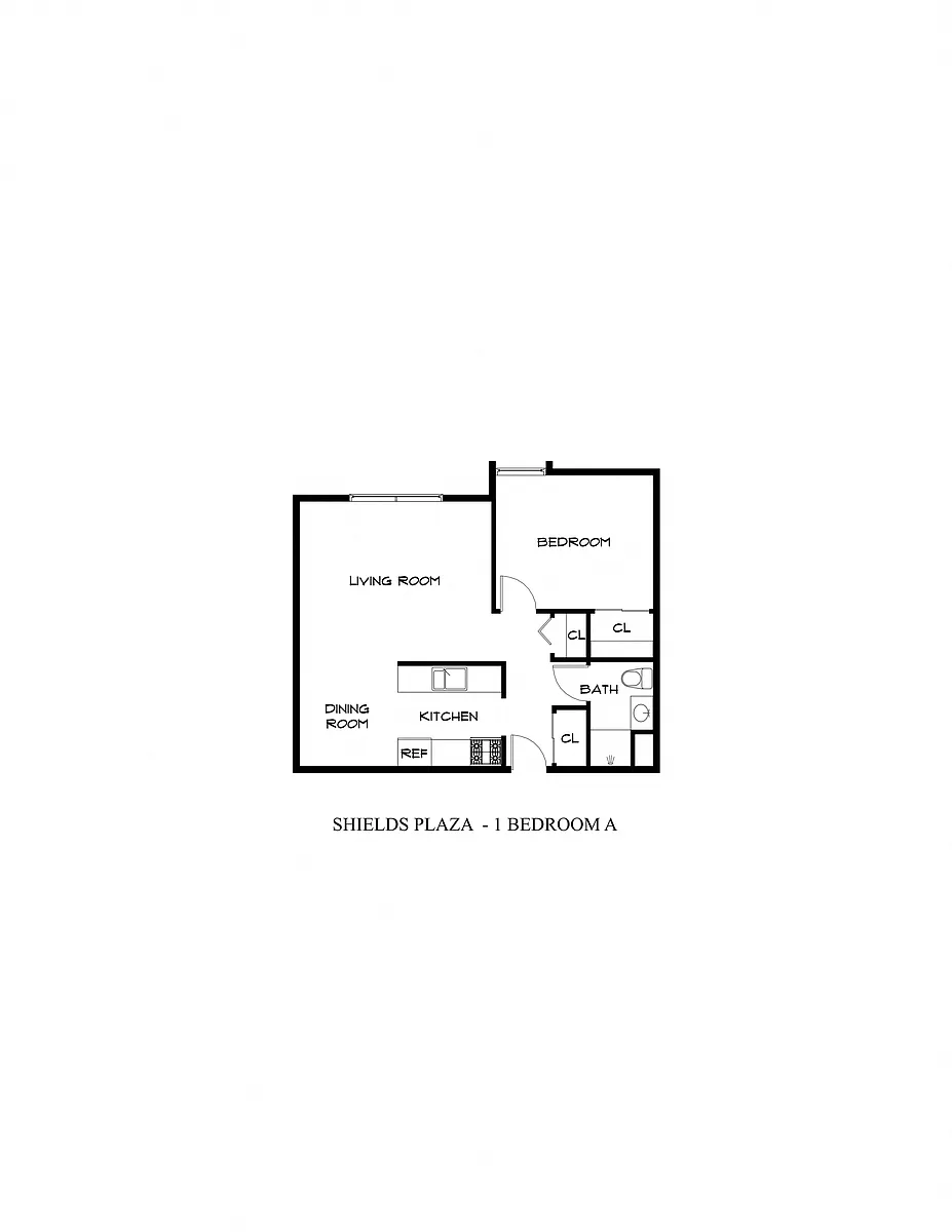 Floor plan One Bedroom A