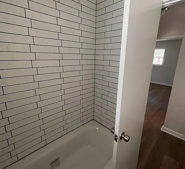 Tub freshly tiled