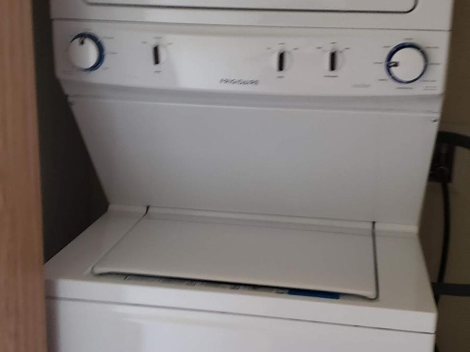 Stackable washer/ dryer in unit