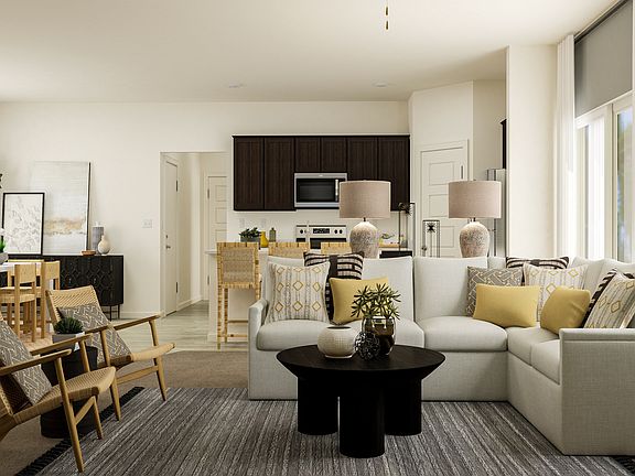 The spacious family room is perfect place to host family movie nights and sports watch parties.