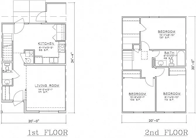 Floor plan 3 Bedroom Unit