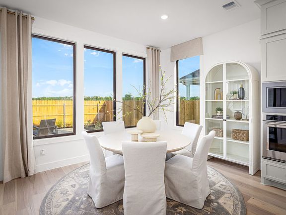 Airy dining area with plenty of natural light