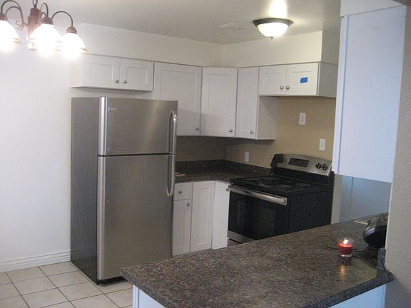 Kitchen with stainless steel appliances