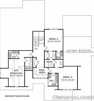 Second Floor - Three BR/2 BA & Desk Area