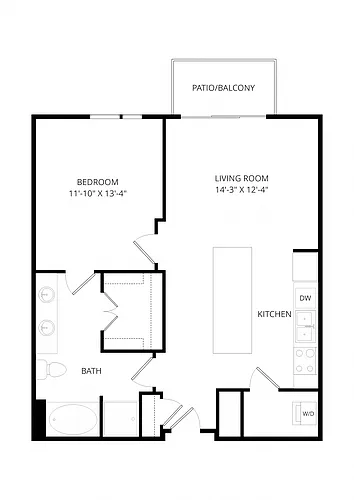 Floor plan B15 1X1