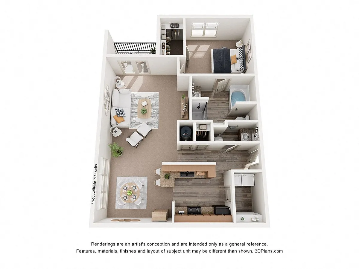 Floor plan 1 Bedroom Deluxe