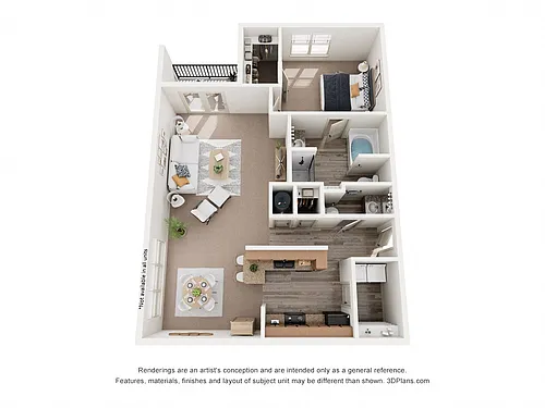 Floor plan 1 Bedroom Deluxe