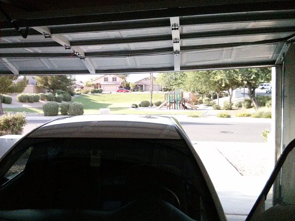 A view of park from garage.