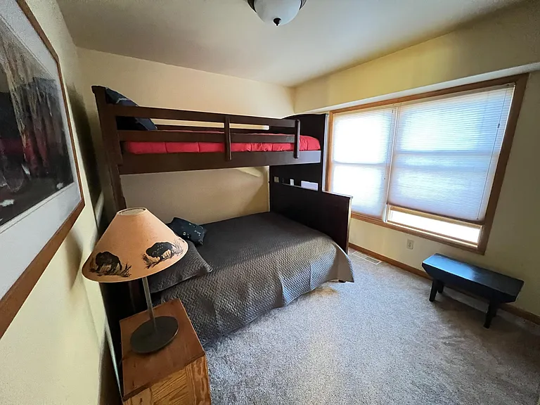 2nd guest bedroom, full bottom, with twin upper.