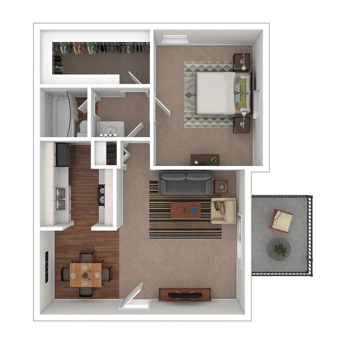 Floor plan A1 | 1 Bed | 1 Bath | Signature