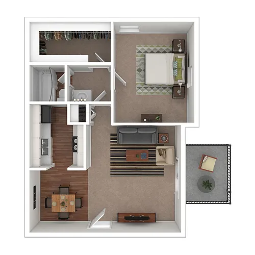 Floor plan A1 | 1 Bed | 1 Bath | Signature