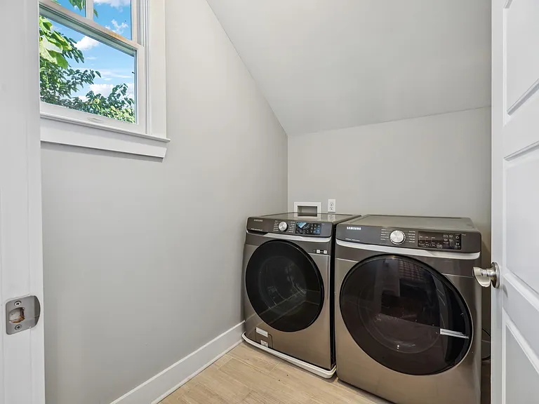 Upstairs laundry area