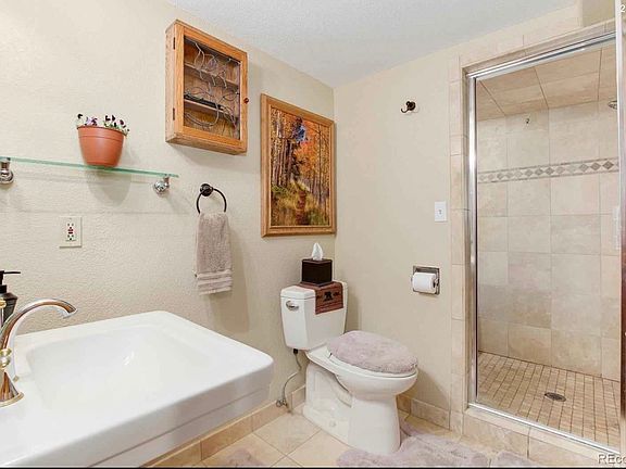 Bathroom with large steam shower