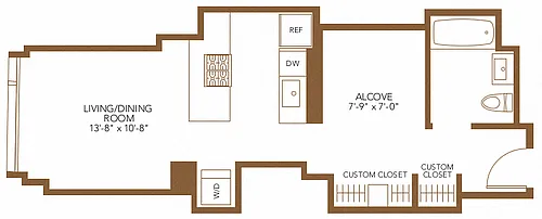 Floor plan Studio Alcove