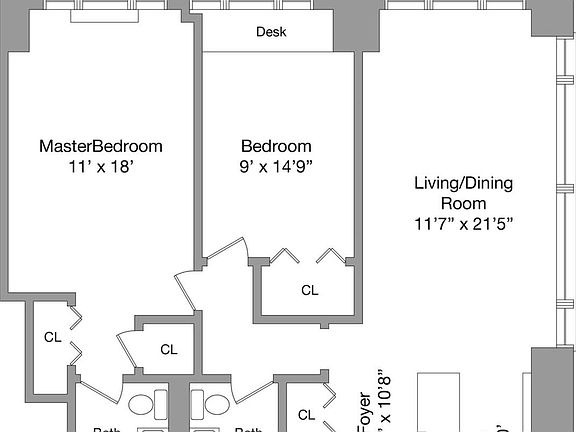 2nd image of 322 W 57th St APT 19S