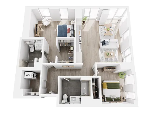 Floor plan 2x2 Floor Plan 17