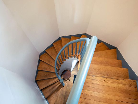 View from top of spiral staircase