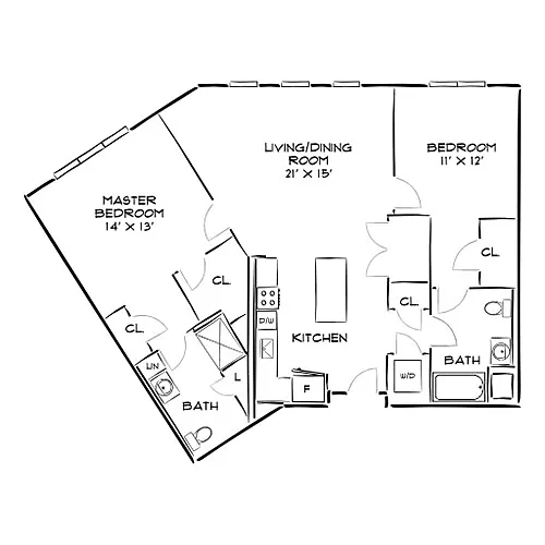Floor plan Design 2P - W