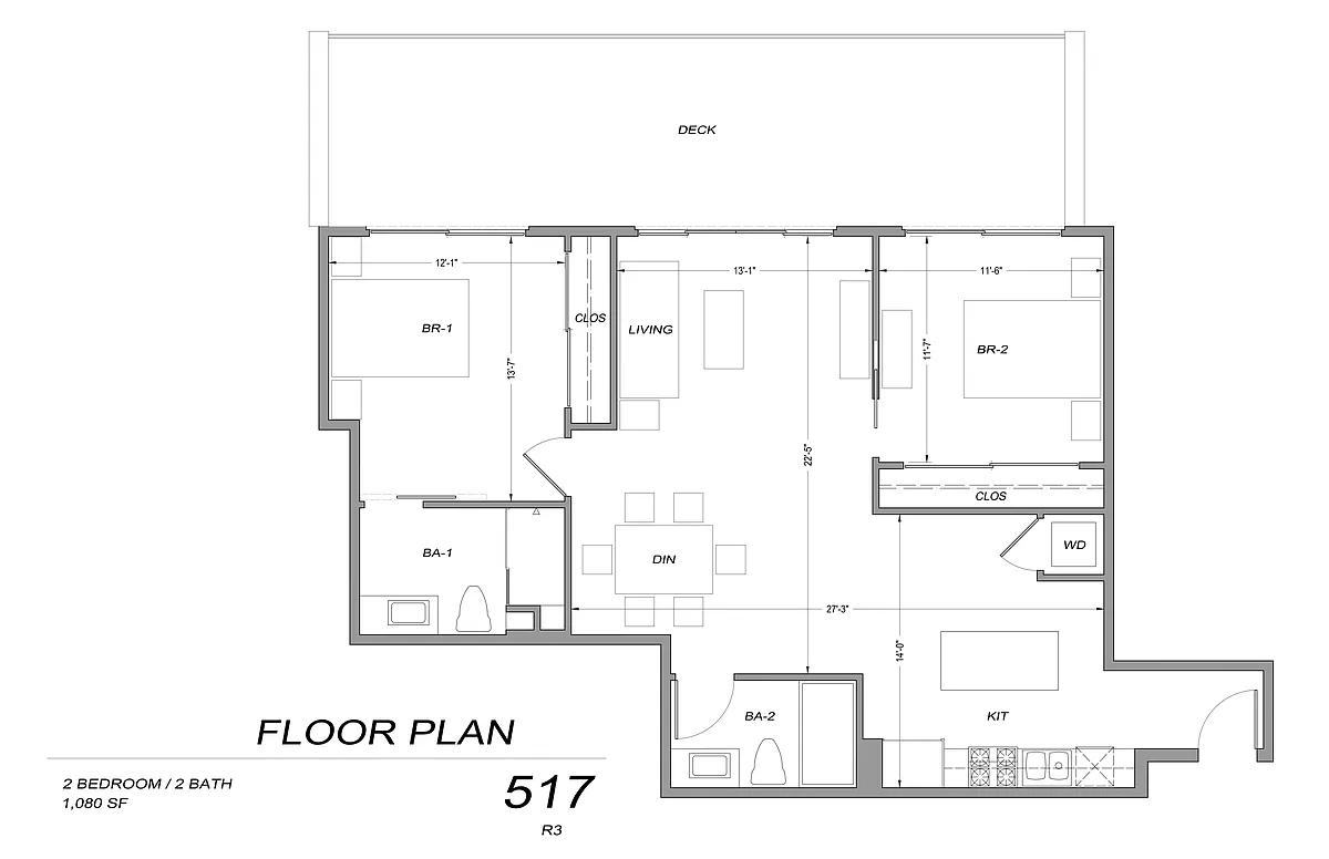 Floor plan 2-Bedroom Penthouse